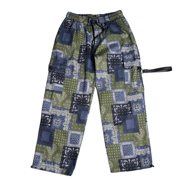 Bandana Blue vs Green Mixed Camo Pants – Color: Small – Size: | Buy Now at Amakipkip Store