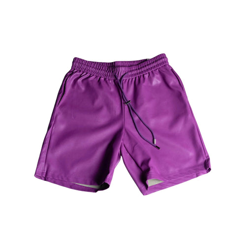 Purple Amper Leather Shorts – Color: Small – Size: | Buy Now at Amakipkip Store